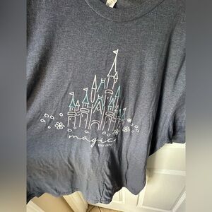 Bella Canvas Charcoal Tee with Disney Castle